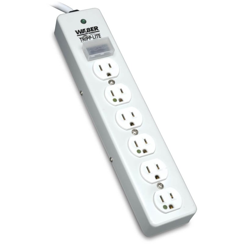 Tripp Lite by Eaton Hospital-Grade Surge Protector with 6 Hospital-Grade Outlets 10 ft. (3.05 m) Cord 1050 Joules UL 1363 Not for Patient-Care Rooms - Thumbnail 1