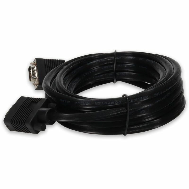 25ft VGA Male to VGA Male Black Cable For Resolution Up to 1920x1200 (WUXGA) - Thumbnail 2