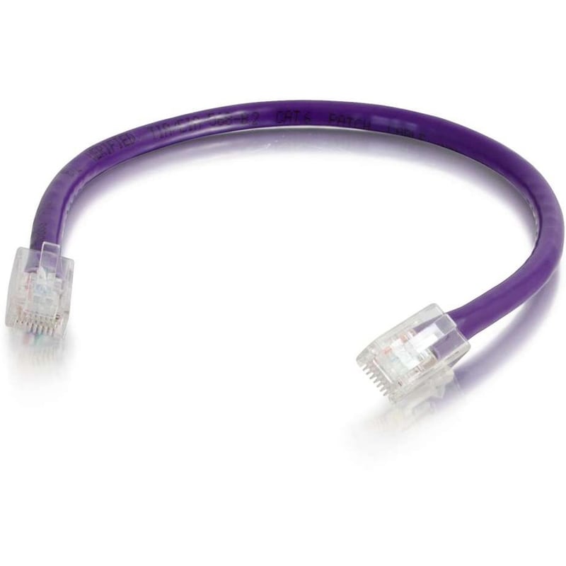 C2G 14ft Cat6 Non-Booted Unshielded (UTP) Ethernet Cable - Cat6 Network Patch Cable - PoE - Purple - Thumbnail 1
