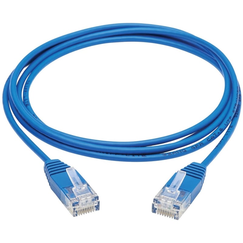 Eaton Tripp Lite Series Cat6 Gigabit Molded Ultra-Slim UTP Ethernet Cable (RJ45 M/M), Blue, 5 ft. (1.52 m) - Thumbnail 2