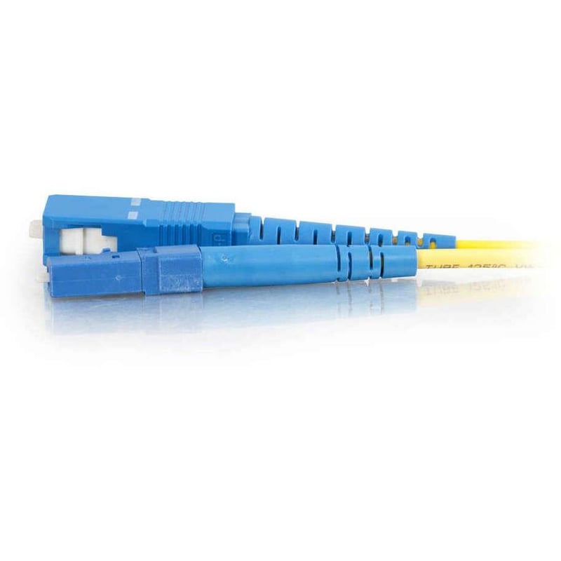 C2G-5m LC-SC 9/125 OS1 Simplex Singlemode PVC Fiber Optic Cable - Yellow - Thumbnail 4