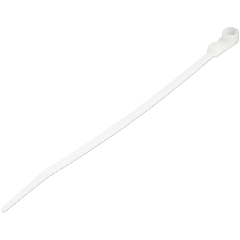 StarTech.com 6"(15cm) Cable Ties with Mounting Hole, 1-1/2"(40mm) Dia, 40lb(18kg) Tensile Strength, Nylon Zip Ties, UL Listed, 100 Pack - Thumbnail 1