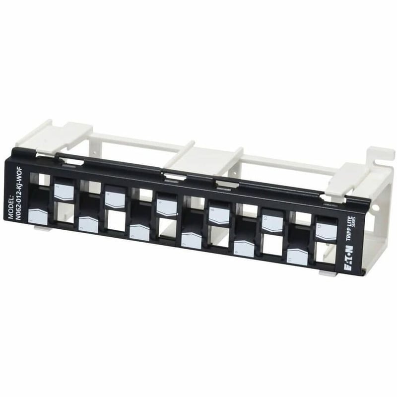 Eaton Tripp Lite Series 12-Port Wall-Mount Patch Panel for UTP Keystone Jacks, Offset Ports, TAA - Thumbnail 2