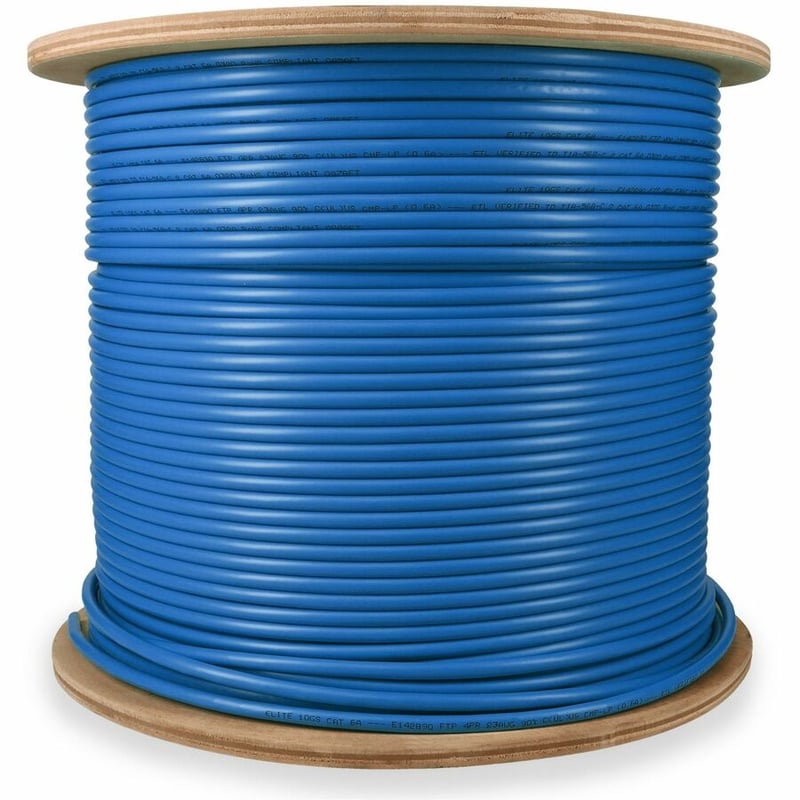 AddOn 1000ft Non-Terminated Blue CAT 6A Shielded Plenum-Rated Bulk Cable - Thumbnail 4