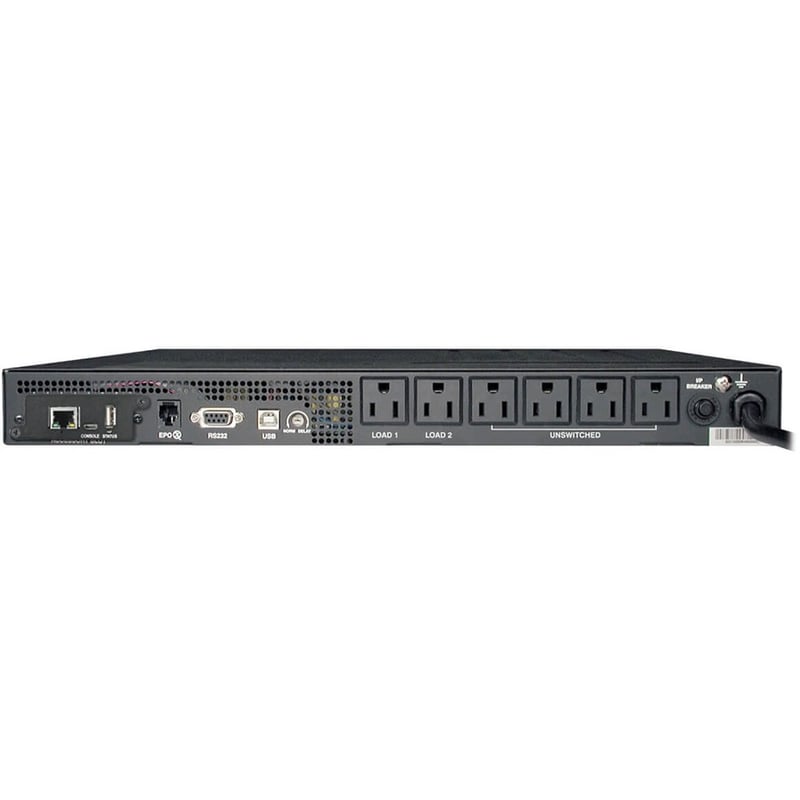 Tripp Lite by Eaton UPS SmartPro 120V 750VA 600W Line-Interactive Sine Wave UPS 1U Rack/Vertical Pre-installed WEBCARDLX Network Interface USB DB9 Serial - Thumbnail 3