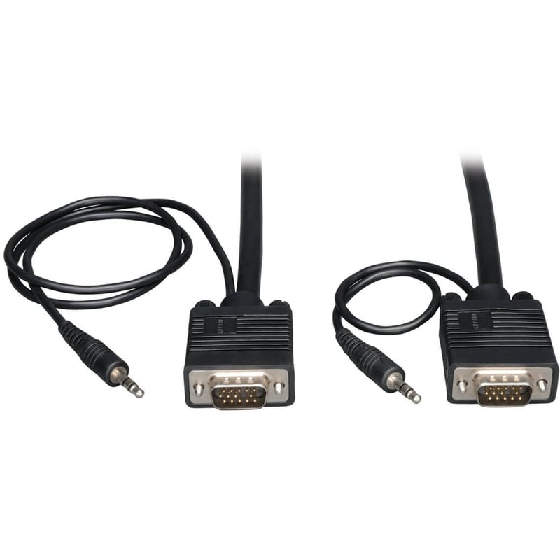 Eaton Tripp Lite Series VGA High-Resolution RGB Coaxial Cable with Audio (HD15 and 3.5mm M/M), 30 ft. (9.14 m) - Thumbnail 1