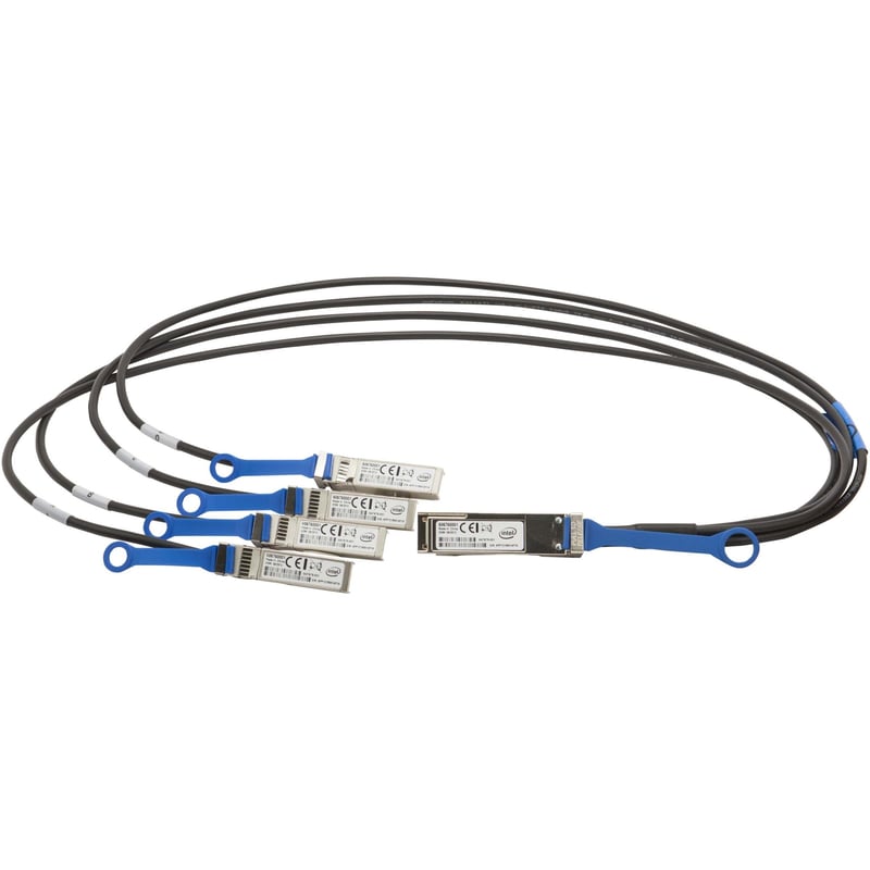 INTEL ETHERNET QSFP+ BREAKOUT CABLE 5 METER 16.40 FT TWINAXIAL