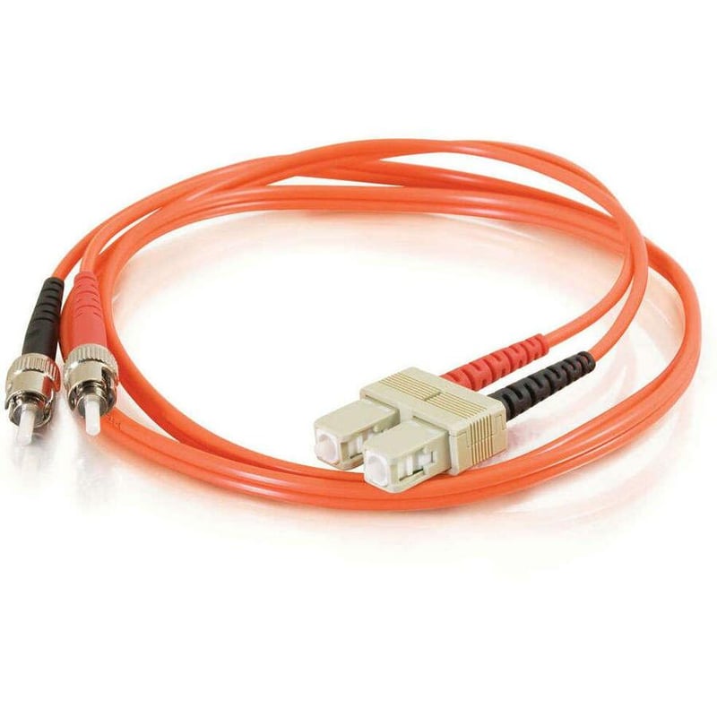 C2G 7m SC-ST 62.5/125 OM1 Duplex Multimode PVC Fiber Optic Cable (USA-Made) - Orange - Thumbnail 2