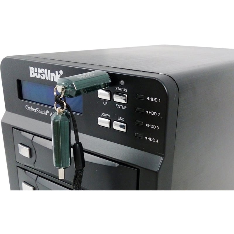 72TB 4-BAY RAID 0/3/5/10 BUSLINK CIPHERSHIELD USB 3.0/ESATA 3.5IN SINGLE KEY FIP - Thumbnail 2