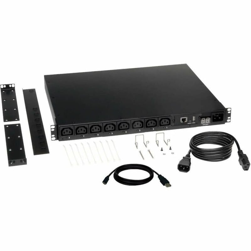 Tripp Lite by Eaton PDU 2.5kW Single-Phase 208/230V Switched PDU - LX Platform 8 C13 Outlets C14 Input 2m Cord 1U Rack-Mount TAA - Thumbnail 4
