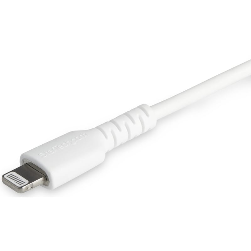 StarTech.com 6 foot/2m Durable White USB-C to Lightning Cable, Rugged Heavy Duty Charging/Sync Cable for Apple iPhone/iPad MFi Certified - Thumbnail 3