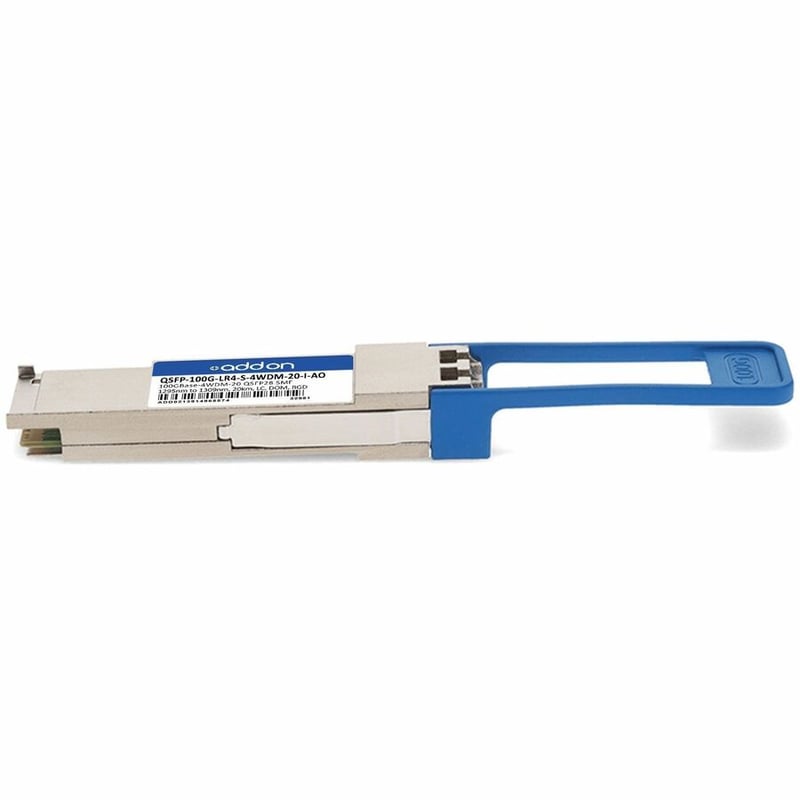 AddOn Cisco® QSFP-100G-LR4-S-4WDM-20-I Compatible TAA 100GBase-4WDM-20 QSFP28 Transceiver (SMF, 1295nm to 1309nm, 20km, LC, DOM, -40 to 85C) - Thumbnail 2