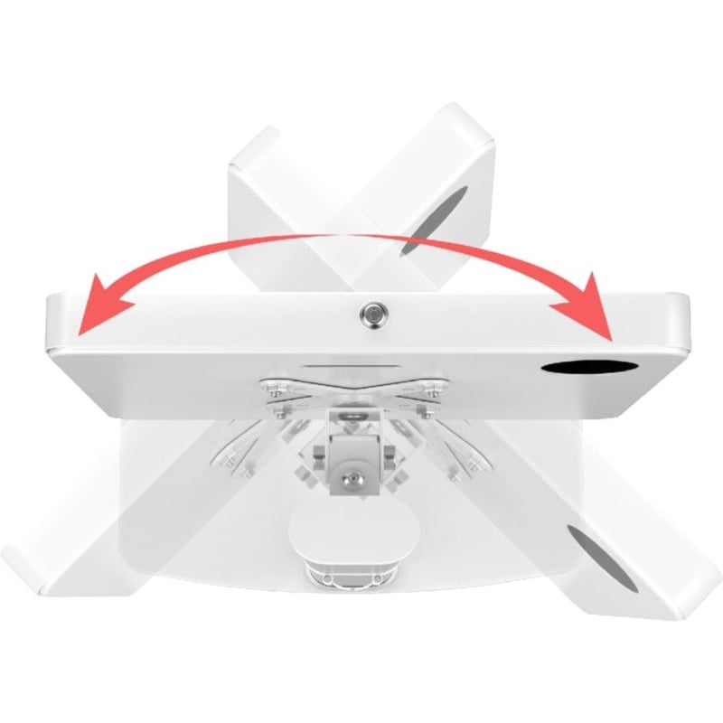 CTA Digital Adjustable VESA Compatible Desk Mount with Universal Security Enclosure (White) - Thumbnail 3