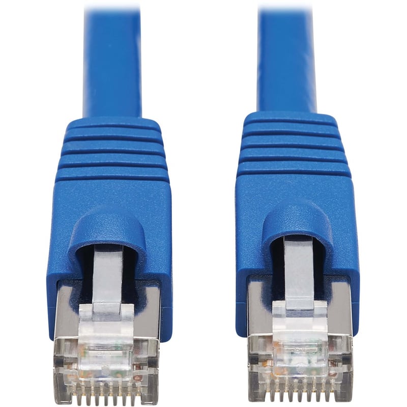 Eaton Tripp Lite Series Cat6a 10G Snagless F/UTP Ethernet Cable (RJ45 M/M), PoE, CMR-LP, Blue, 50 ft. (15.24 m) - Thumbnail 4