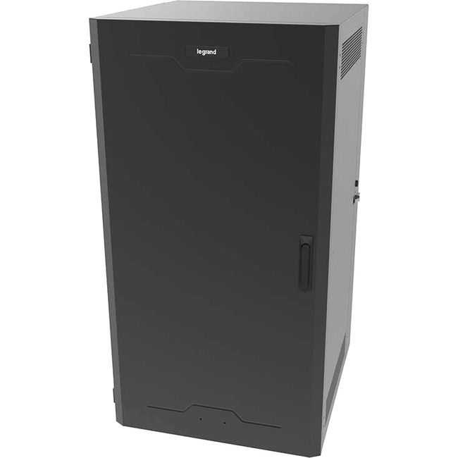 C2G 12RU Swing-Out Wall-Mount Cabinet with Solid Door - Black - TAA - Thumbnail 1