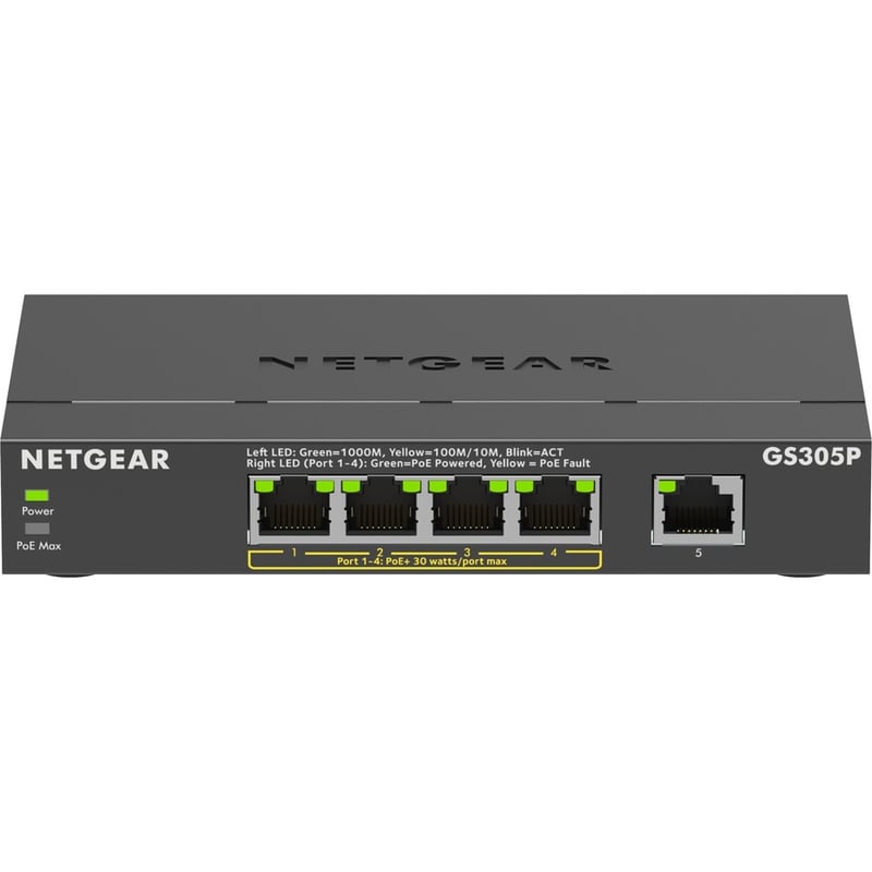 Netgear GS305P Ethernet Switch - Thumbnail 2