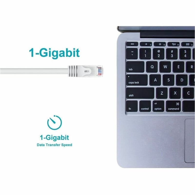FLEXBOOT CAT5E 24AWG  CABLE_ 10FT WHITE - Thumbnail 5