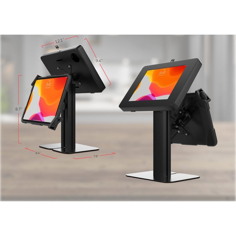 CTA Digital Desk Mount for Kiosk, Tablet, iPad mini, iPad mini 2, iPad mini 3, iPad mini 4, iPad mini 5, iPad mini 6, iPad (7th Generation), iPad (8th Generation), iPad Pro (2020), ... - Black - Thumbnail 5
