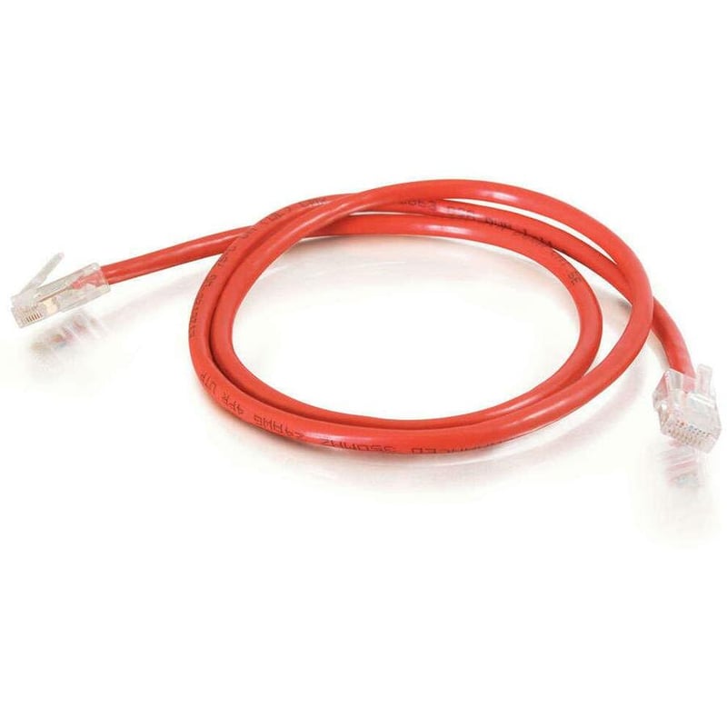 C2G-10ft Cat5e Non-Booted Crossover Unshielded (UTP) Network Patch Cable - Red - Thumbnail 2