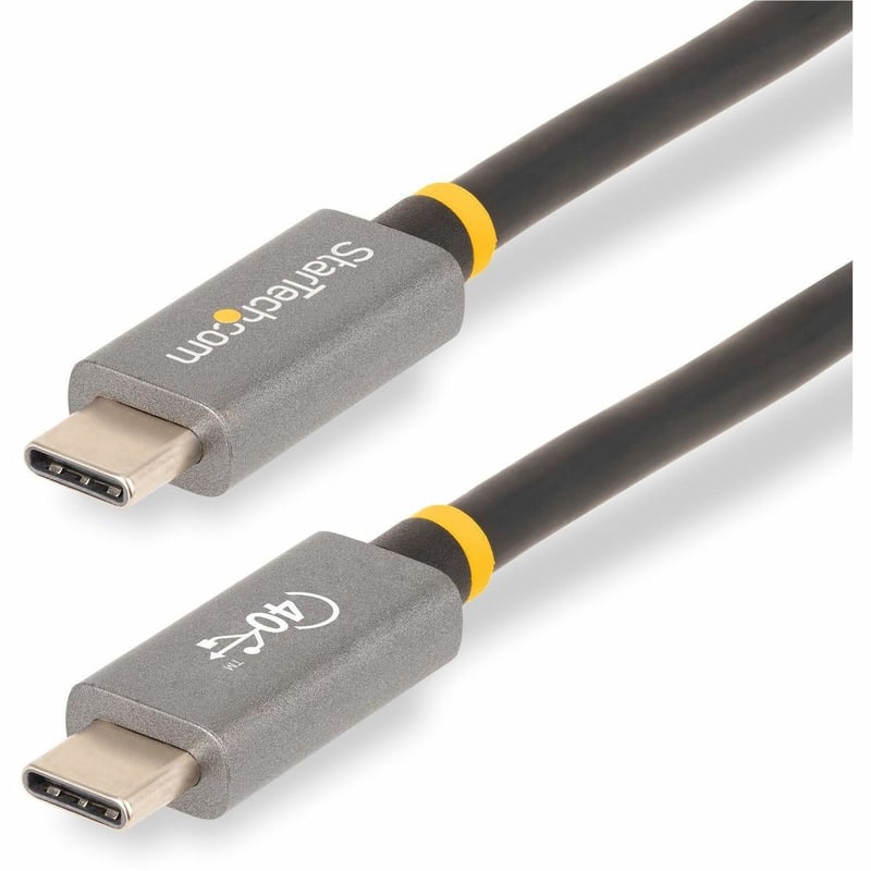 StarTech.com 3ft (1m) USB4 Cable, USB-IF Certified USB-C Cable, 40 Gbps, 100W, 8K 60Hz, Compatible w/Thunderbolt 4/3/USB 3.2, USB Type-C - Thumbnail 1