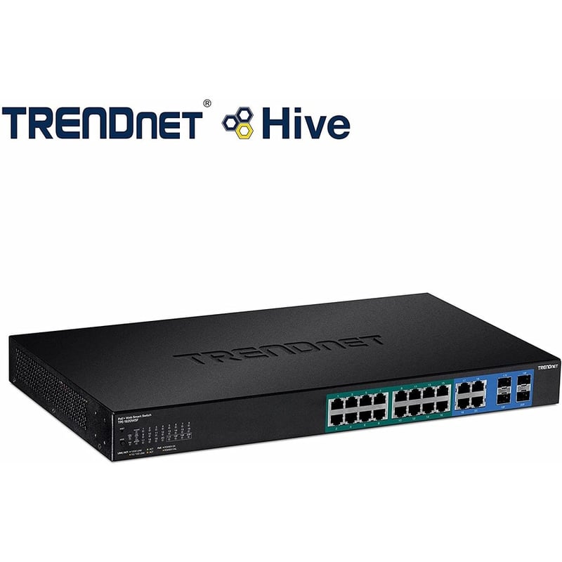 TRENDnet 20-Port Gigabit Web Smart 370W PoE+ Switch; TPE-1620WSF; 16 Gigabit PoE+ Ports; 4 Shared Gigabit Ports(RJ-45 or SFP); 370W PoE Budget;Managed PoE+ Ethernet Network Switch; Lifetime Protection - Thumbnail 5