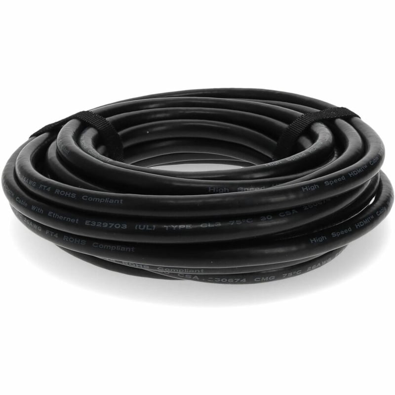 50ft HDMI 1.4 Male to HDMI 1.4 Male Black Cable Which Supports Ethernet Channel For Resolution Up to 4096x2160 (DCI 4K) - Thumbnail 4