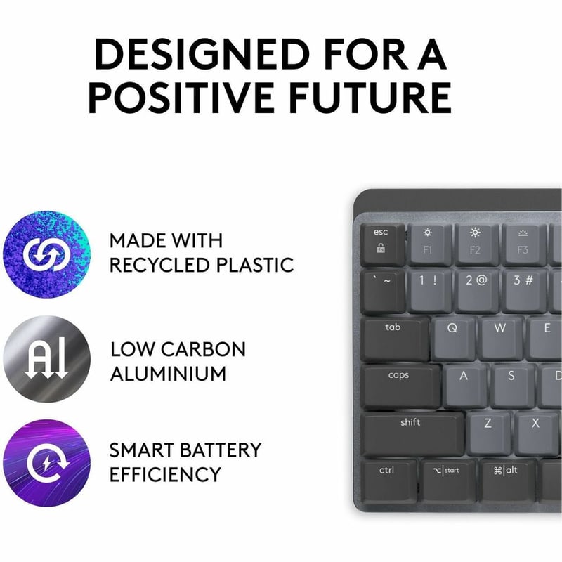 Logitech MX Mechanical Wireless Illuminated Performance Keyboard (Linear) (Graphite) - Thumbnail 5