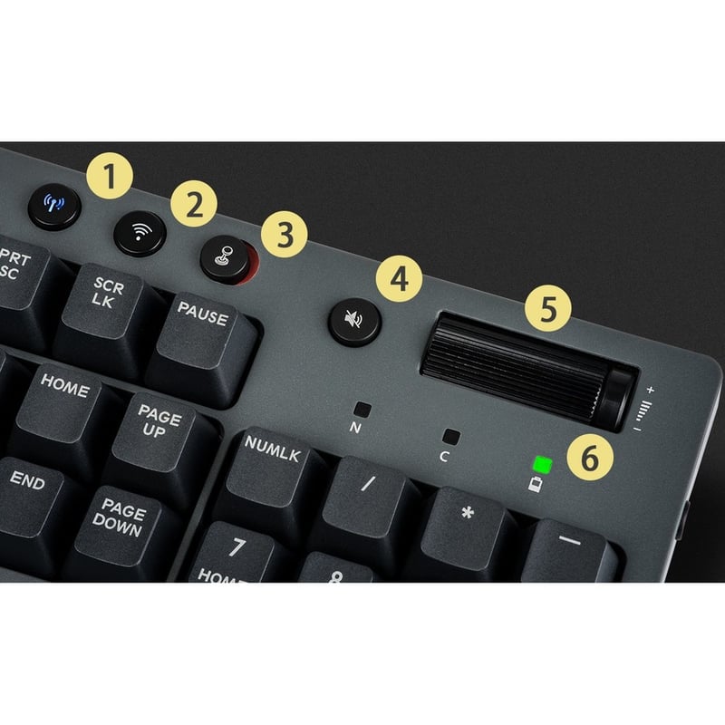 Thermaltake W1 WIRELESS Gaming Keyboard Cherry MX Blue - Thumbnail 2
