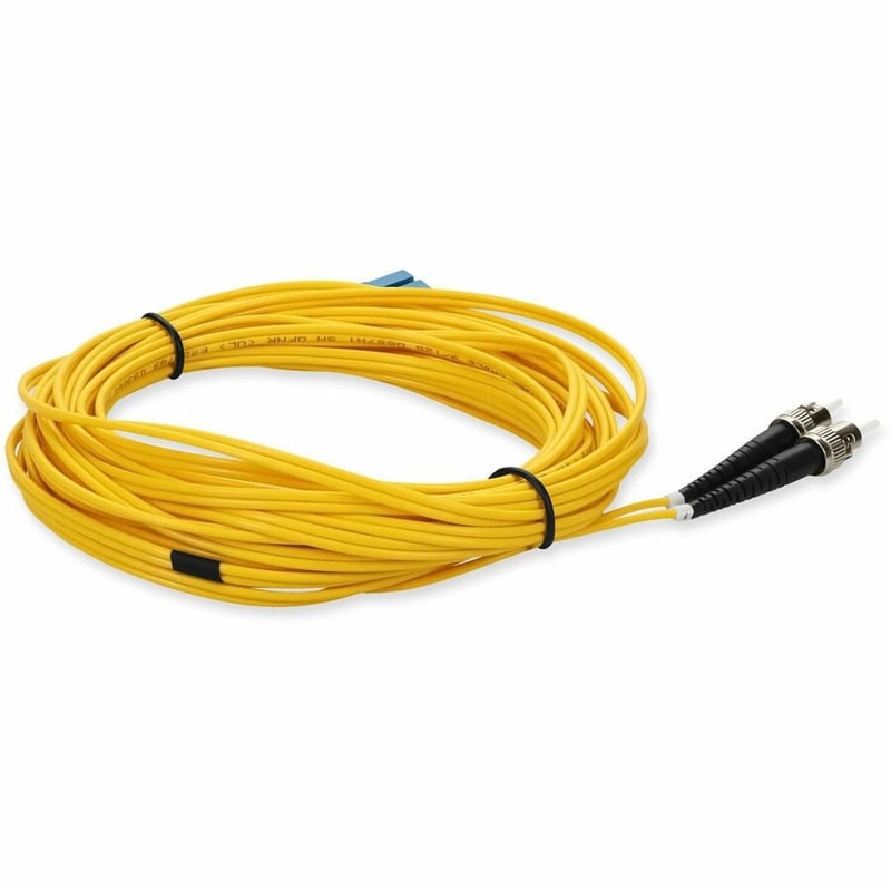 AddOn 3m ST to LC Yellow OS2 Duplex OFNR (Riser-Rated) TAA SMF Fiber Patch Cable - Thumbnail 5