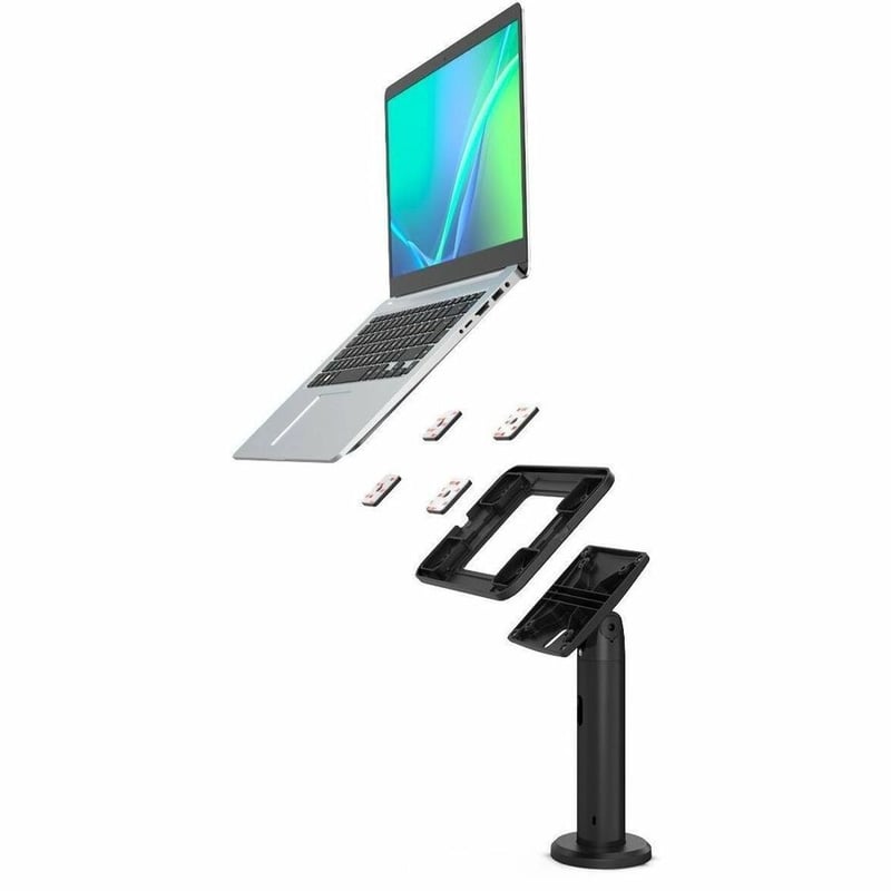 UNIVERSAL INVISIBLE MOUNT COUNTER STAND 4IN BLACK - Thumbnail 2