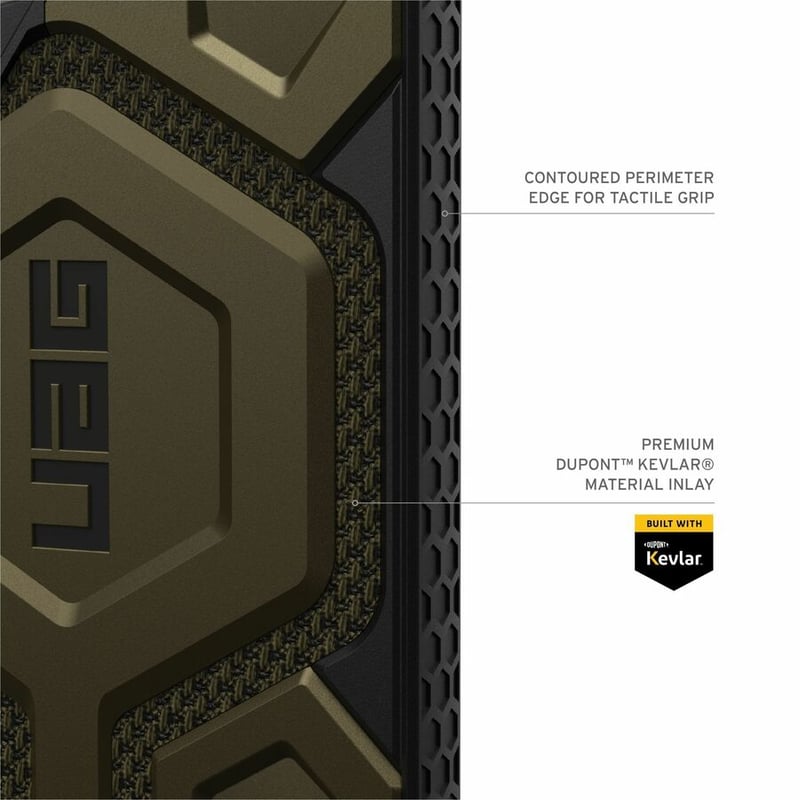 Urban Armor Gear Monarch Pro Kevlar&reg; Series Galaxy S24 Ultra Case - Kevlar Element Green - Thumbnail 5