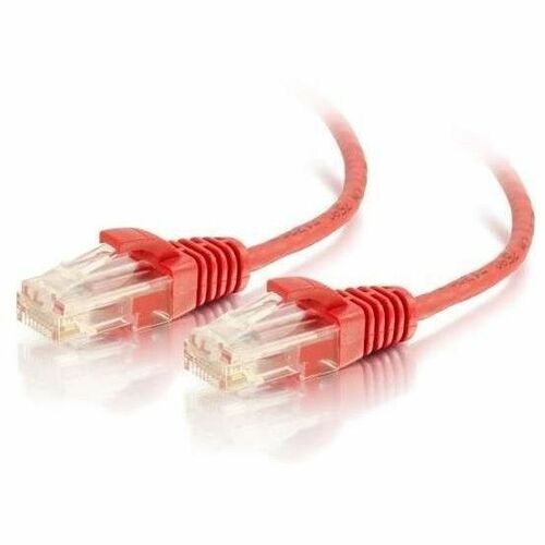 Quiktron Q-Series 28 AWG CAT6 Patch Cable, Red, 9 FT