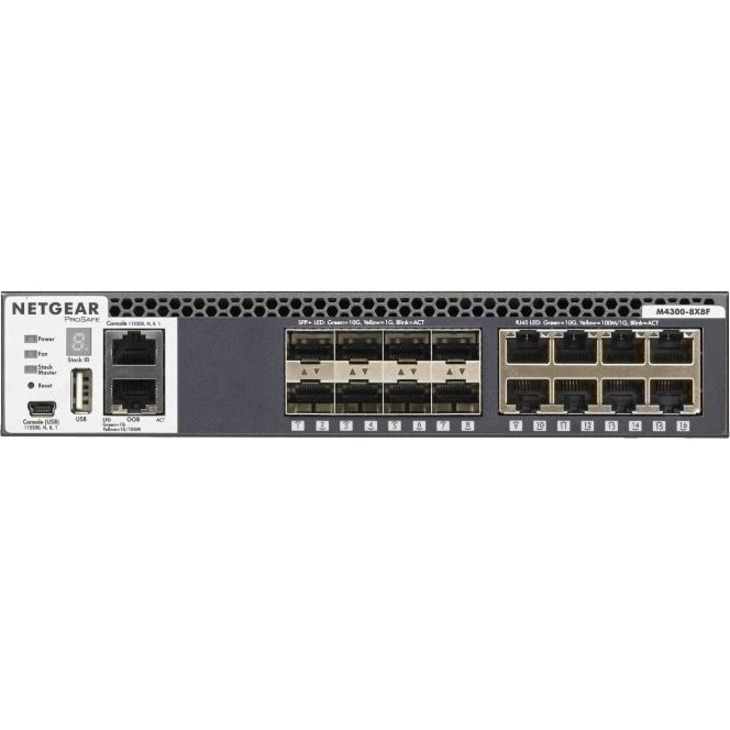 Netgear M4300 Stackable Managed Switch with 16x10G Including 8x10GBASE-T and 8xSFP+ Layer 3 - Thumbnail 2
