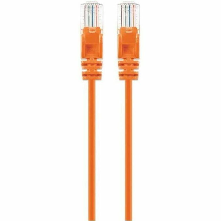CAT6 U/UTP SLIM NETWORK PATCH CABLE, 7 FT., ORANGE - Thumbnail 4