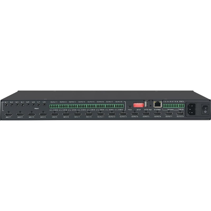 Kramer VS-88H2A 8x8 4K HDR HDCP 2.2 Matrix Switcher with Analog & Digital Audio Routing - Thumbnail 2