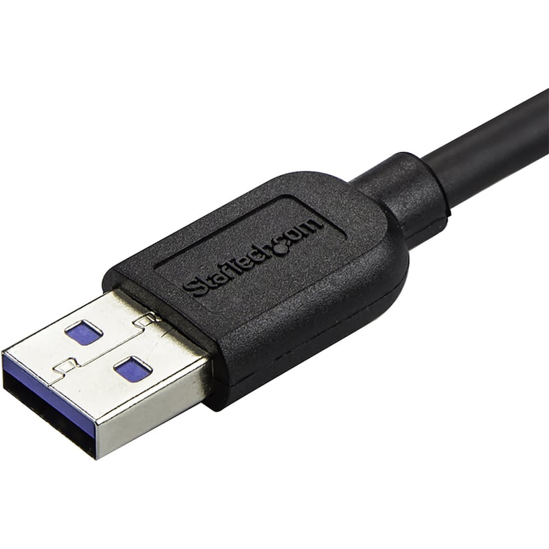 StarTech.com 0.5m 20in Slim Micro USB 3.0 (5Gbps) Cable - M/M - USB 3.0 A to Left-Angle Micro USB - USB 3.2 Gen 1 - Thumbnail 2