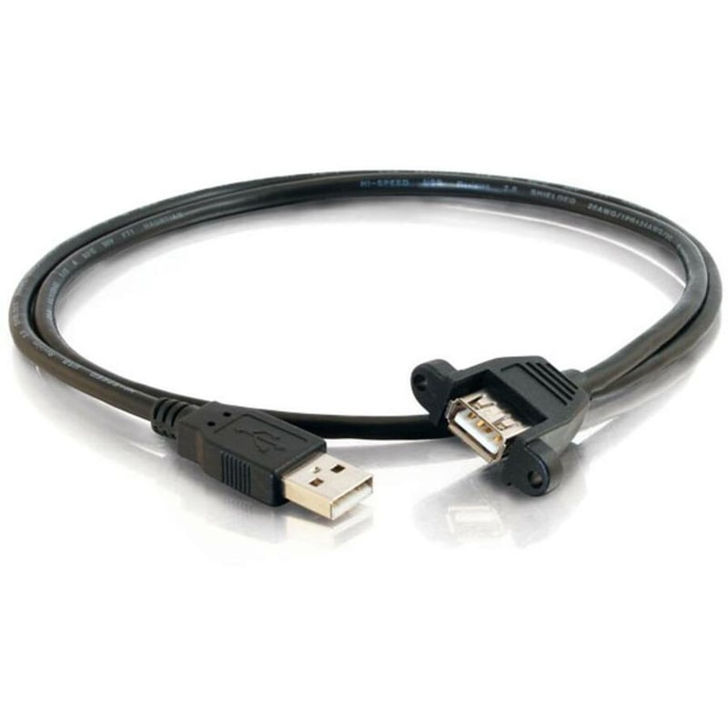 2FT USB 2.0 AM TO AF PANEL MOUNT CABLE - Thumbnail 2