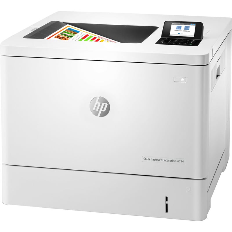 HP LaserJet Enterprise M554 M554dn Desktop Laser Printer - Color - Thumbnail 3