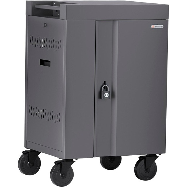 Bretford CUBE Cart Mini Charging Cart AC for 20 Devices, Charcoal Paint - Thumbnail 1