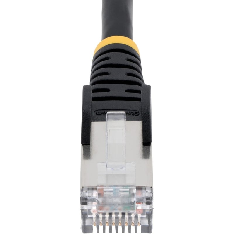 StarTech.com 30ft CAT6a Ethernet Cable, Black Low Smoke Zero Halogen (LSZH) 10 GbE 100W PoE S/FTP Snagless RJ-45 Network Patch Cord - Thumbnail 4