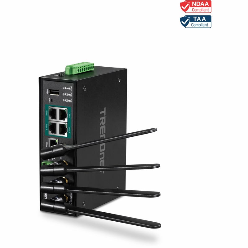 TRENDnet TI-WP100 Wi-Fi 5 IEEE 802.11ac Ethernet Wireless Router - TAA Compliant - Thumbnail 1
