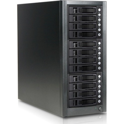 RAIDage JAGE9BT12HDBK Drive Enclosure 12Gb/s SAS, SATA/600 - Mini-SAS HD Host Interface Tower - Black - Thumbnail 2