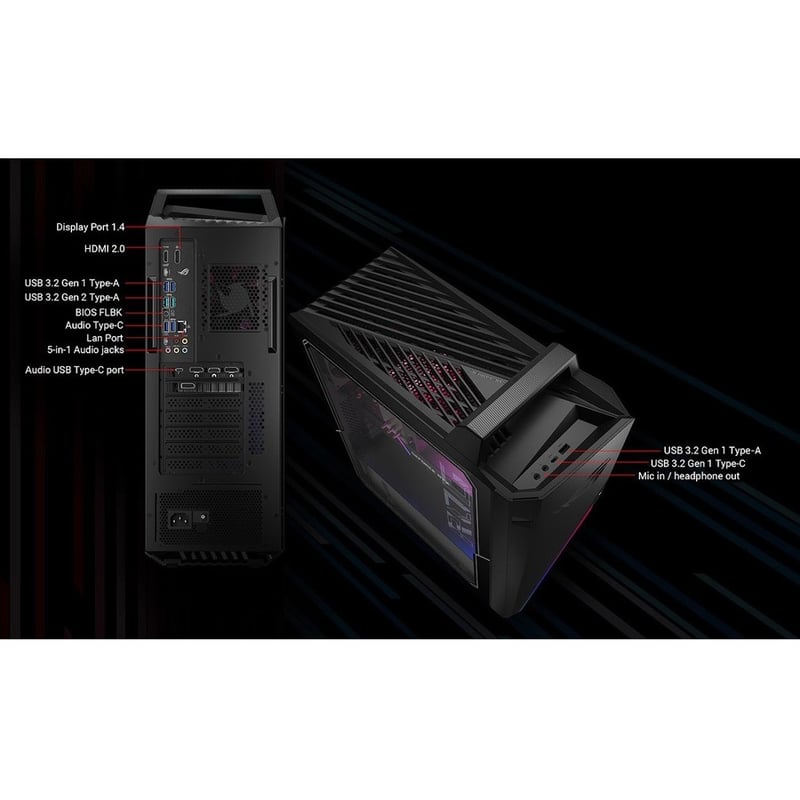 Asus ROG Strix GT15 G15CF-XB764 Gaming Desktop Computer - Intel Core i7 12th Gen i7-12700F Dodeca-core (12 Core) 2.10 GHz - 16 GB RAM DDR4 SDRAM - 512 GB PCI Express 4.0 SSD - Tower - Star Black