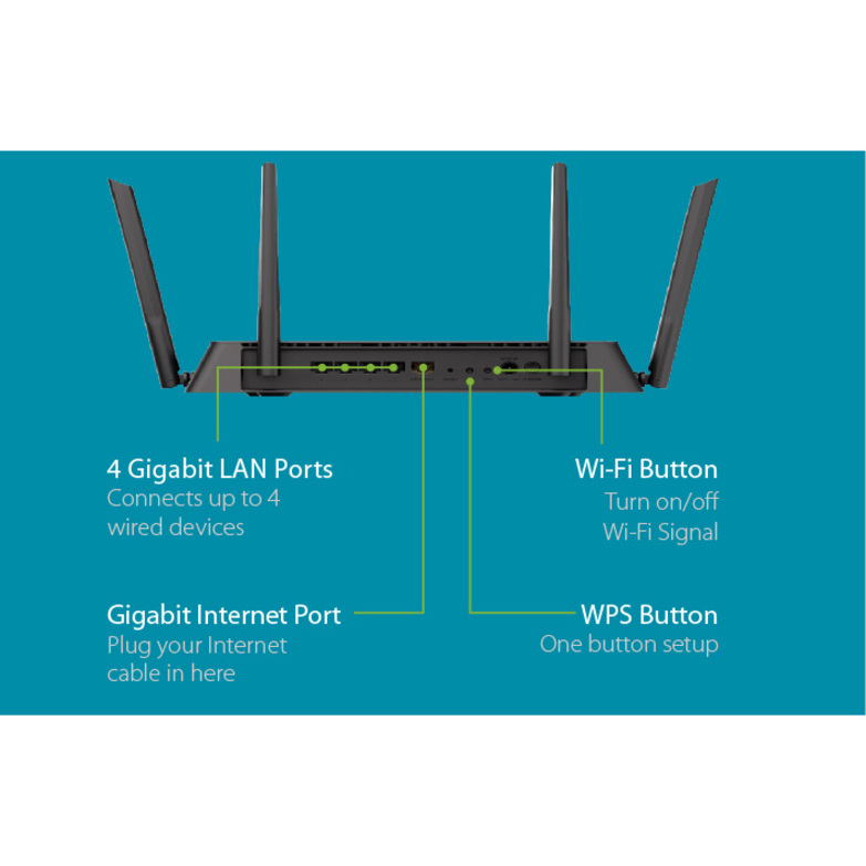 D-Link DIR-878 Wi-Fi 5 IEEE 802.11ac Ethernet Wireless Router - Thumbnail 2