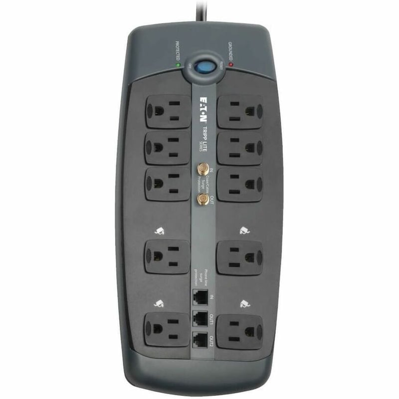 Tripp Lite by Eaton Protect It! 10-Outlet Surge Protector 8 ft. (2.43 m) Cord 3345 Joules Tel/Modem/Coaxial Protection - Thumbnail 5