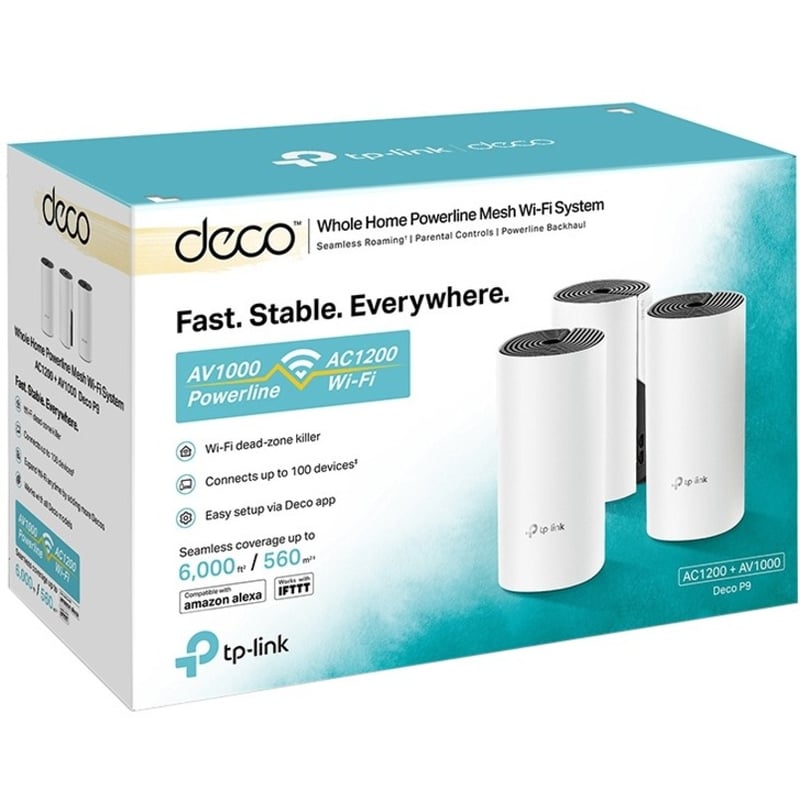TP-Link Deco P9 (3-pack) - Wi-Fi 5 IEEE 802.11ac Ethernet Wireless Router - Thumbnail 2