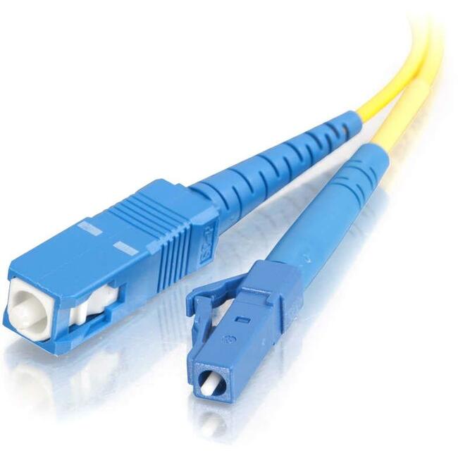 C2G-5m LC-SC 9/125 OS1 Simplex Singlemode PVC Fiber Optic Cable - Yellow - Thumbnail 1