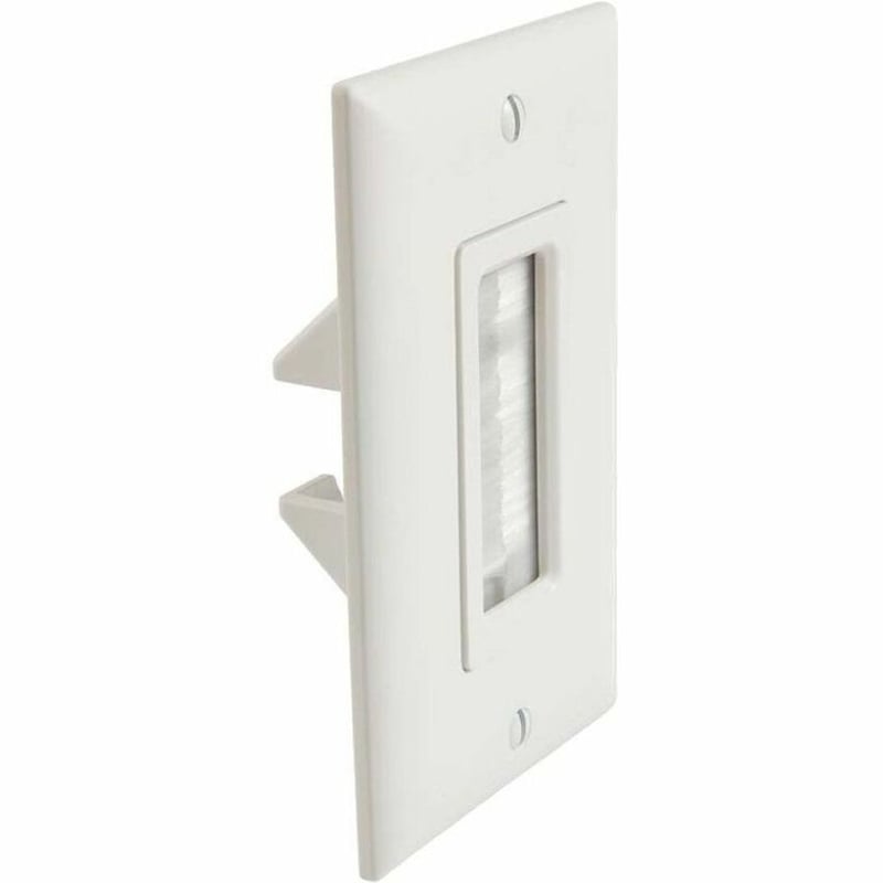 Sanus In-Wall Cable Management Brush Wall Plate - Antique White - Thumbnail 2