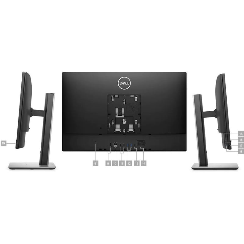 Dell OptiPlex 5000 5490 All-in-One Computer - Intel Core i5 10th Gen i5-10500T Hexa-core (6 Core) 2.30 GHz - 8 GB RAM DDR4 SDRAM - 500 GB HDD - 23.8" Full HD 1920 x 1080 - Desktop - Black - Thumbnail 3