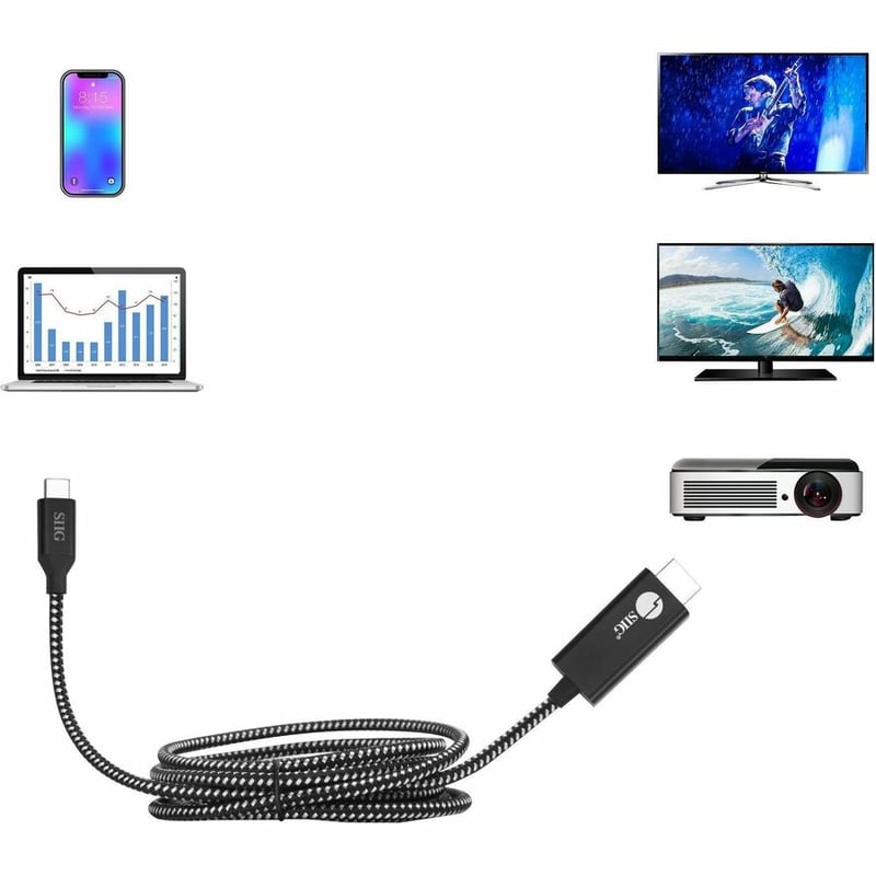 USB TYPE-C TO HDMI CABLE - 2M USB TYPE-C TO HDMI CABLE - 2M - Thumbnail 3